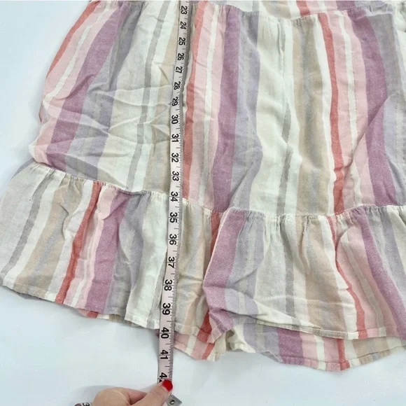 Rails Amaya Juliette rainbow stripe dress brunch casual‎ midi boho coquette XS - Picture 10 of 12